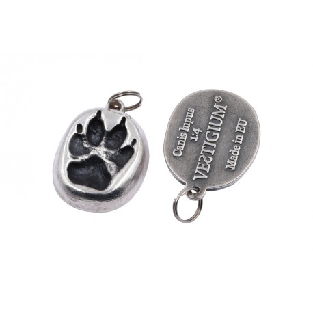 VESTIGIUM® wolf paw silvered pendant - 1:4 VESTIGIUM® wolf paw silvered pendant - 1:4